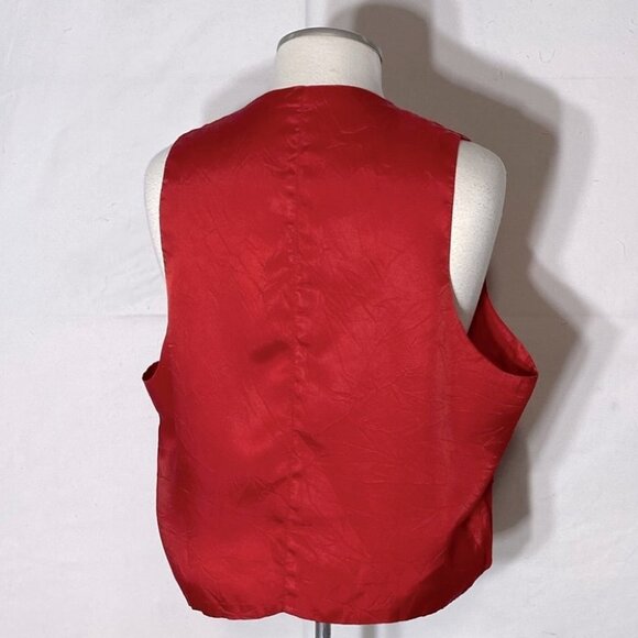 Vintage Red Corduroy Vest L - Picture 4 of 10